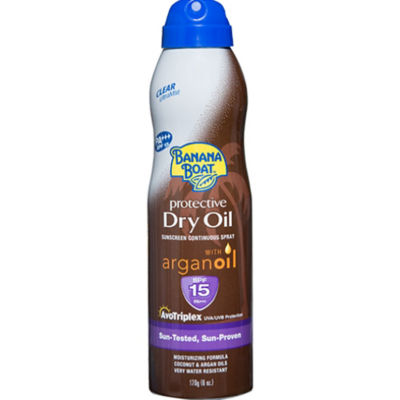 Buy BANANA BOAT PROTECTIVE DRY OIL SPF15 SUNSCREEN SPRAY WITH ARGAN OIL 170G Online in Singapore