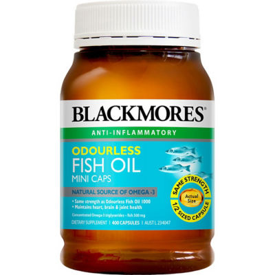 Blackmores odourless fish 2025 oil 400 mini capsules