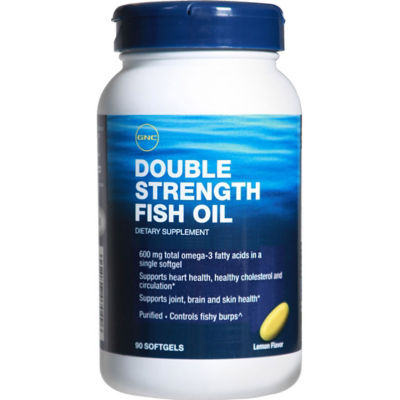 Buy GNC Double Strength Fish Body Oil Lemonflavoured (90 softgels