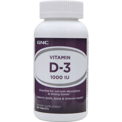 Buy GNC Vitamin D-3 1000IU (180 tablets) Online in Singapore | iShopChangi