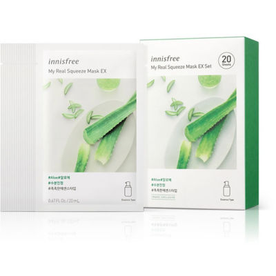 Innisfree My Real Squeeze Mask [Aloe] Set by Changi Airport