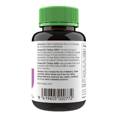 GREENLIFE Ginkgo 5000 Plus (60 capsules) 3