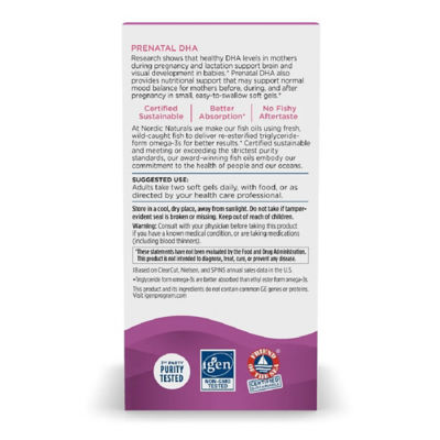 NORDIC NATURALS 产前 DHA， 无味配方，180 粒软凝胶 4