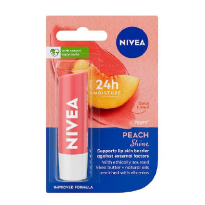 NIVEA PEACH SHINE LIP BALM 4.8G