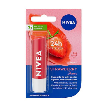 NIVEA STRAWBERRY SHINE LIP BALM 4.8G