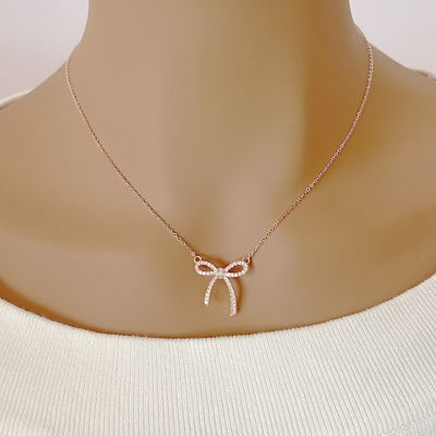 Chomel Ribbon Cubic Zirconia Necklace 3