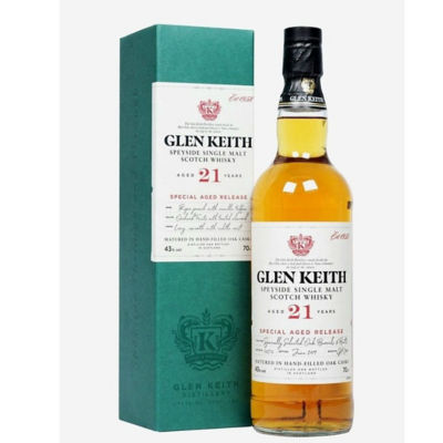 GLEN KEITH 21 YEARS OLD SINGLE MALT WHISKY 700ML 43% - SECRET SPEYSIDE