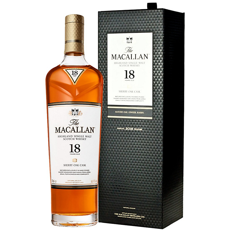 Buy The Macallan Sherry Oak 18 Years Old Single Malt Whisky 700ml Online Singapore Ishopchangi
