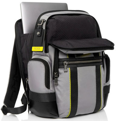 tumi gray backpack