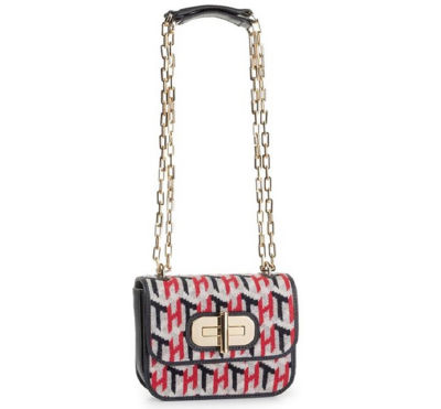 tommy hilfiger monogram crossover handbag