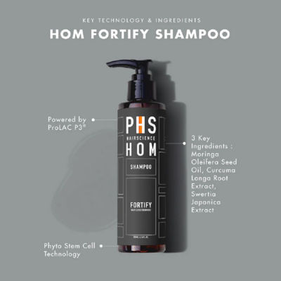PHS HAIRSCIENCE HOM Fortify Shampoo for Male Hair Loss/Thinning 200ml 2