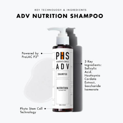 PHS HAIRSCIENCE ADV Nutrition Shampoo for All Hair & Scalp 200ml 2