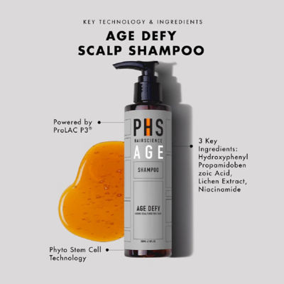 PHS HAIRSCIENCE AGE Defy Shampoo for Greying Hair 200ml 2