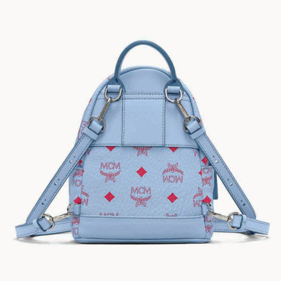 Mcm backpack store light blue