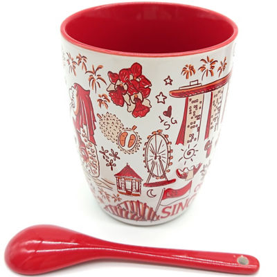 Buy SINGAPORE ICONIC CERAMIC MUG WITH SPOON Online Singapore