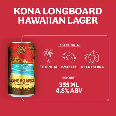 Buy Kona Longboard Hawaiian Lager, 6x355ml Online in Singapore