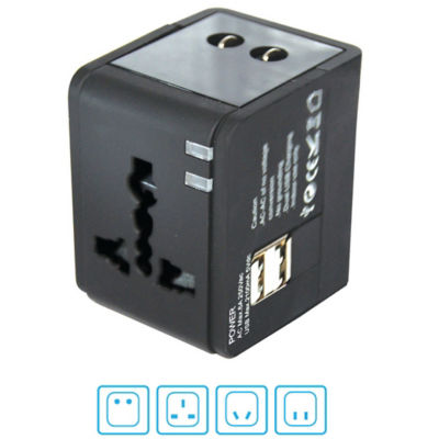 Buy PowerPac Multi Travel Adapter with 2 USB Charger (PP7979) Online in