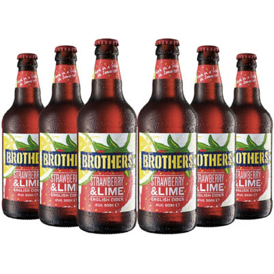 Buy Brothers Strawberry & Lime English Cider, 6x500ml Online in
