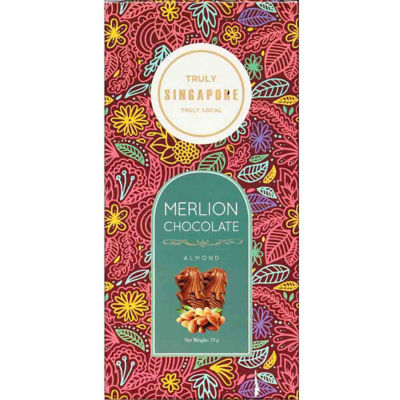 Buy SINGAPORE MERLION ALMOND CHOCOLATE 75G Online in Singapore