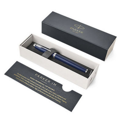 Parker 派克IM蓝色白夹宝珠笔 4