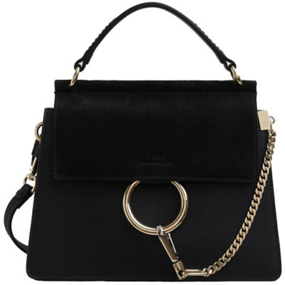 chloe faye shoulder bag black