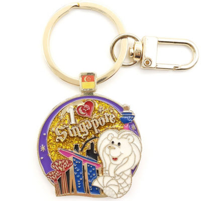 Buy SINGAPORE PREMIUM METAL KEYCHAIN - ICONIC SINGAPORE WITH MERLION ...