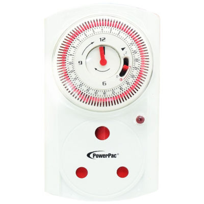 Buy PowerPac Mechanical 24hrs Timer plug for 15A Plug (FDD50AS1