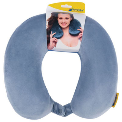 TRAVEL BLUE MEMORY FOAM PILLOW - BLUE