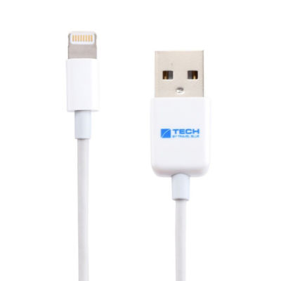 TRAVEL BLUE LIGHTNING CONNECTOR DATA SYNC AND CHARGE CABLE - MFI CERTIFIED