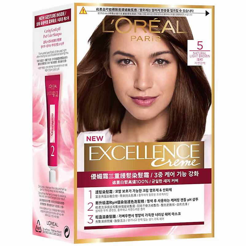 Buy L'Oreal Excellence Crème 5 Natural Light Brown Online in Singapore |  iShopChangi