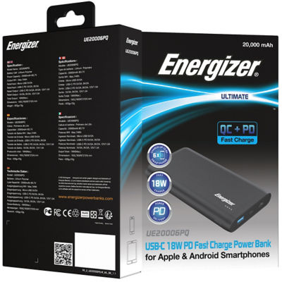 Портативный аккумулятор energizer ue20006pq