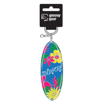 Buy SINGAPORE KEYCHAIN METAL KEYCHAIN SINGAPORE FLOWERS Online in