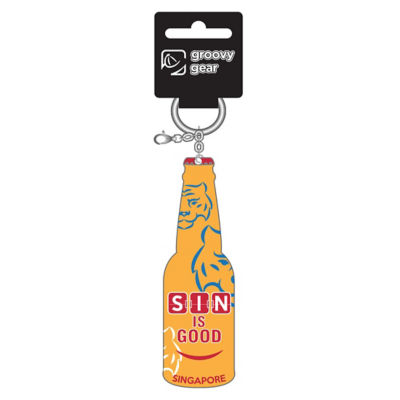 Buy SINGAPORE KEYCHAIN METAL KEYCHAIN SIN BEER Online in Singapore