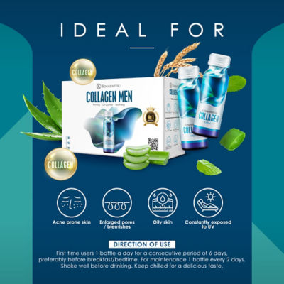Kinohimitsu [Bundle of 3] Kinohimitsu Collagen Men 10's - 5300mg Inner Beauty Supplement 50ml - Oil Control, Pore Tightening, Scar Healing 4