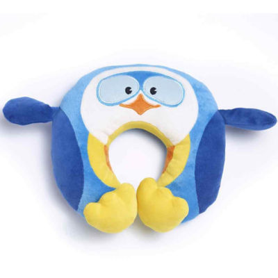 TRAVEL BLUE PUFFY THE PENGUIN KIDS TRAVEL NECK PILLOW