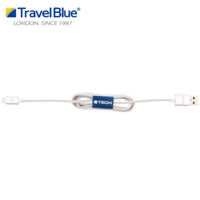 TRAVEL BLUE LIGHTNING CONNECTOR DATA SYNC & CHARGE CABLE 2