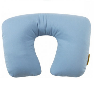 TRAVEL BLUE ULTIMATE PILLOW - LUXURIOUS COTTON INFLATABLE TRAVEL NECK PILLOW