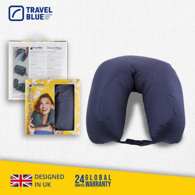 TRAVEL BLUE DREAM FEATHER TRAVEL NECK PILLOW