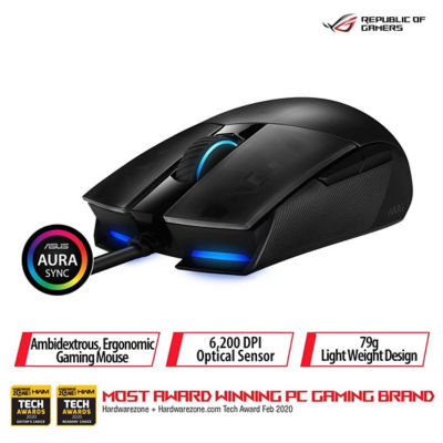 Buy ASUS ROG Strix Impact II ambidextrous, ergonomic gaming mouse ...