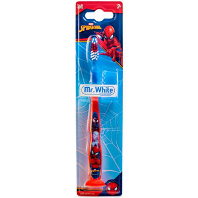 Buy Mr White Spiderman Toothbrush With Suction and Cover Online in ...