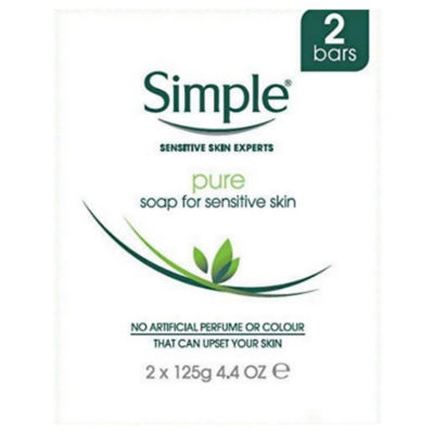 Buy Simple Pure Soap for Sensitive Skin 2x125gm Online in Singapore