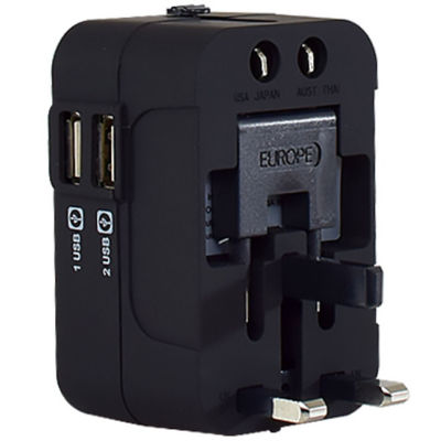 Buy PowerPac Multi Travel Adapter With 2x USB Charger (PP7973) Online