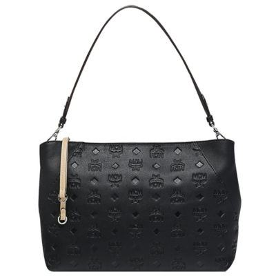 MCM Leather Shoulder Bag - Black Shoulder Bags, Handbags - W3051572