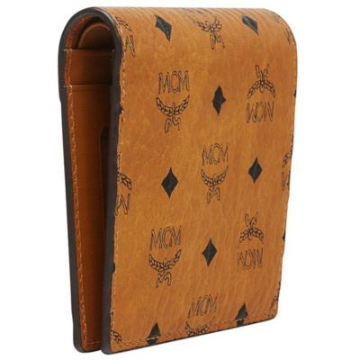 Buy MCM TWO FOLD WALLET IN VISETOS ORIGINAL COGNAC Online in Singapore