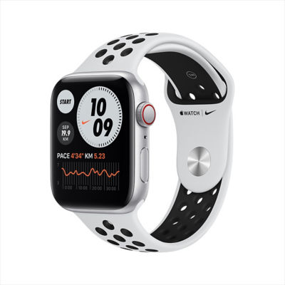 Buy Apple Watch Nike SE GPS + Cellular 44mm Silver Alum Case Pure Platinum/Black Nike Sport Band 