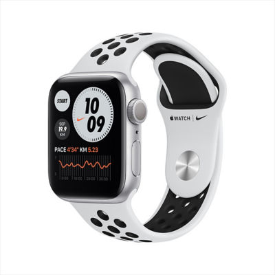 Buy Apple Watch Nike Series 6 Gps 40mm Silver Alum Case Pure Platinum Black Nike Sport Band Regular Online Singapore Ishopchangi