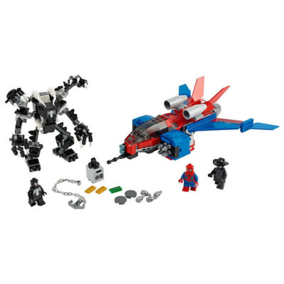 lego marvel spider man jet vs venom
