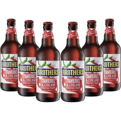 Buy Brothers Strawberries & Cream English Cider, 6x500ml Online in