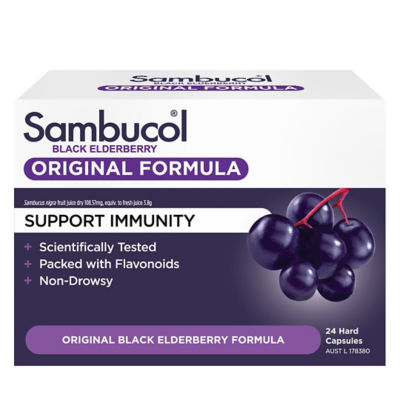 Buy Sambucol Black Elderberry Original Formula (AUS version), 24 caps