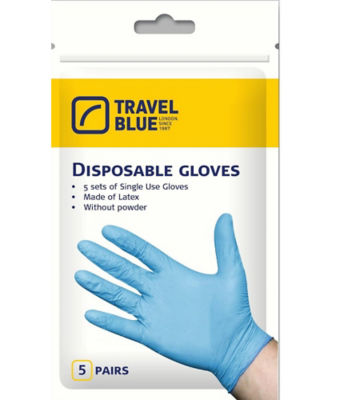 Travel Blue Disposable Gloves Pack Of 5 Pairs Ishopchangi